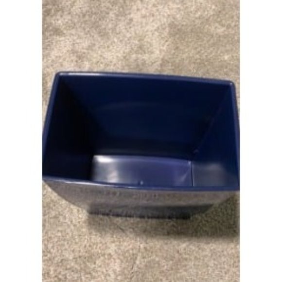 New Mono Wastebasket Trash Can - Rectangular, Navy - Picture 2 of 2